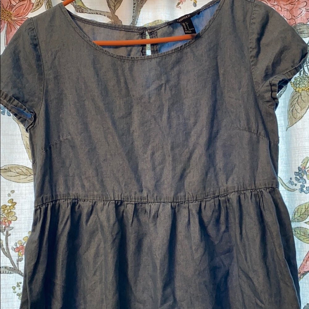 Mini denim dress